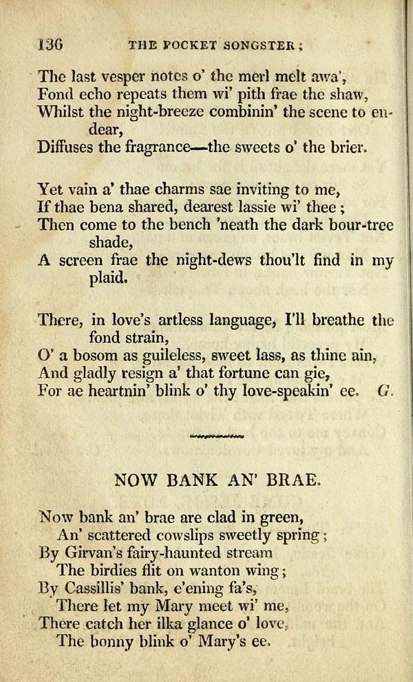 (148) Page 136 - Now bank an' brae