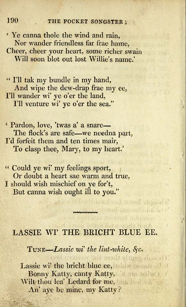 (202) Page 190 - Lassie wi' the bricht blue ee