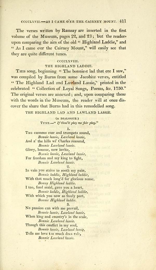 (171) Page 411 - Highland lad and lawland lassie