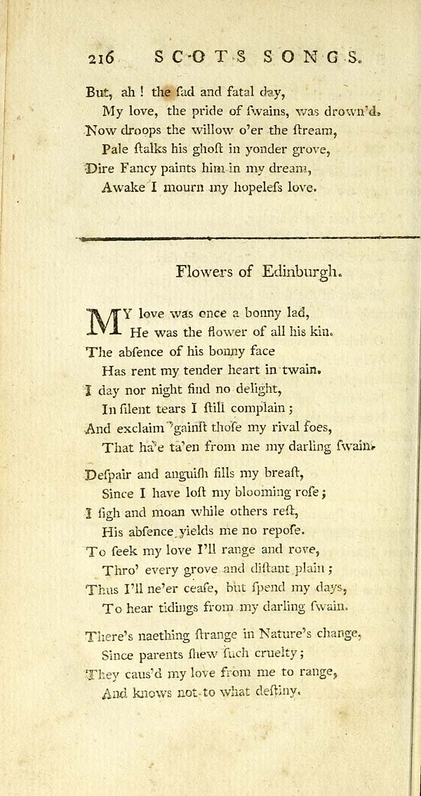 (234) Page 216 Flowers of Edinburgh Glen Collection of printed