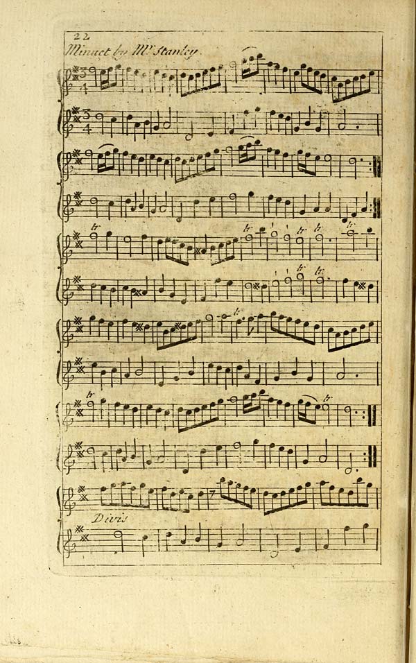 (138) Page 22 - Minuet by Mr. Stanley
