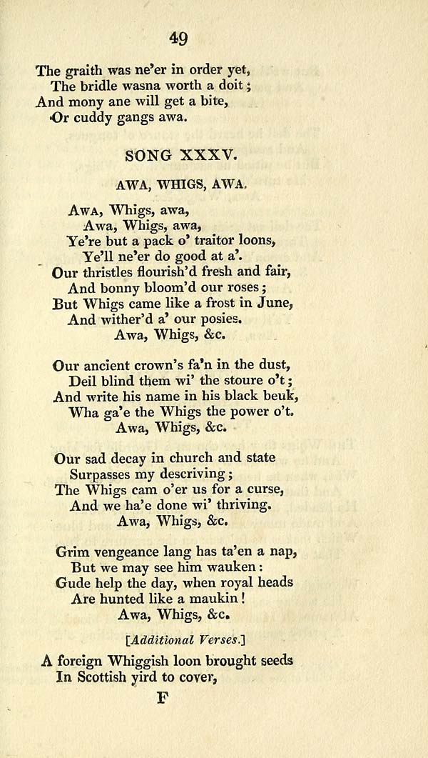 45) Page 35 - Such a parcel of rogues in a nation - Glen Collection of  printed music > Printed text > Jacobite melodies - Special collections of  printed music - National Library of Scotland