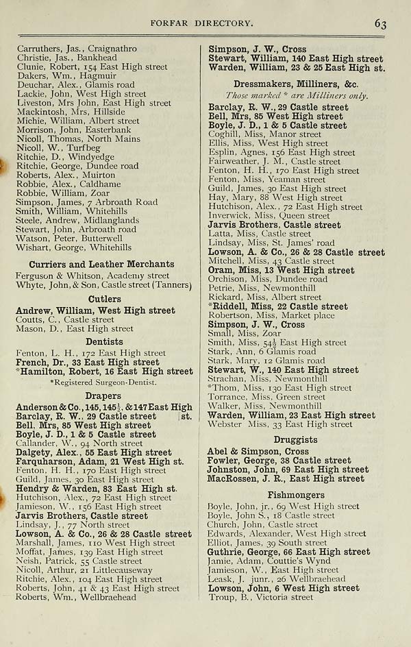 (77) - Towns > Forfar > 1885-1895, 1897-1911 - Forfar directory and ...