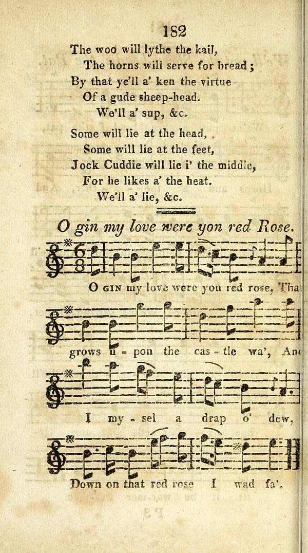 (188) Page 182 - O gin my love were yon red rose