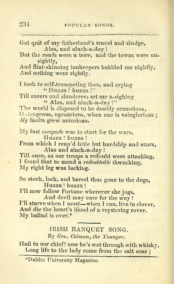 (252) Page 232 - Irish banquet song