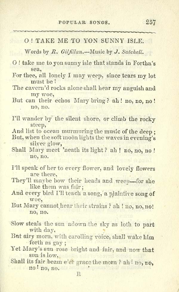 (275) Page 255 - O! Take me to yon sunny Isle