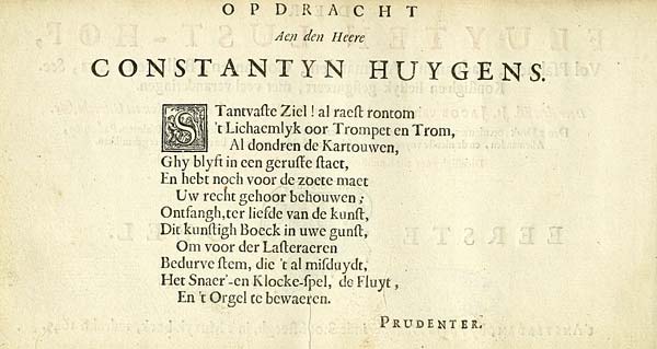 (2) [Page i] - Opdracht Aen den Heere Constantyn Huygens