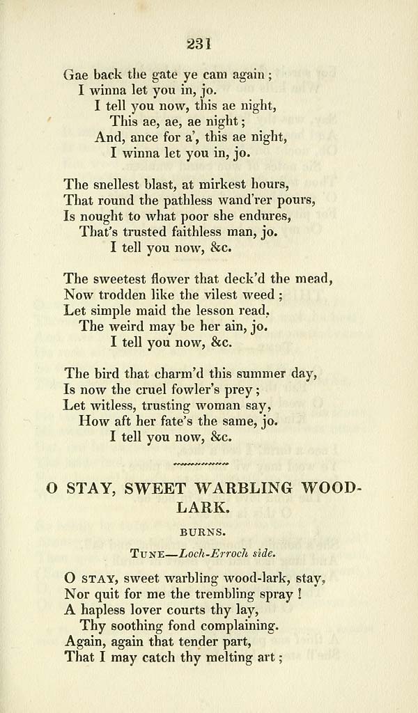 (333) Page 231 - O stay, sweet warbling wood-lark