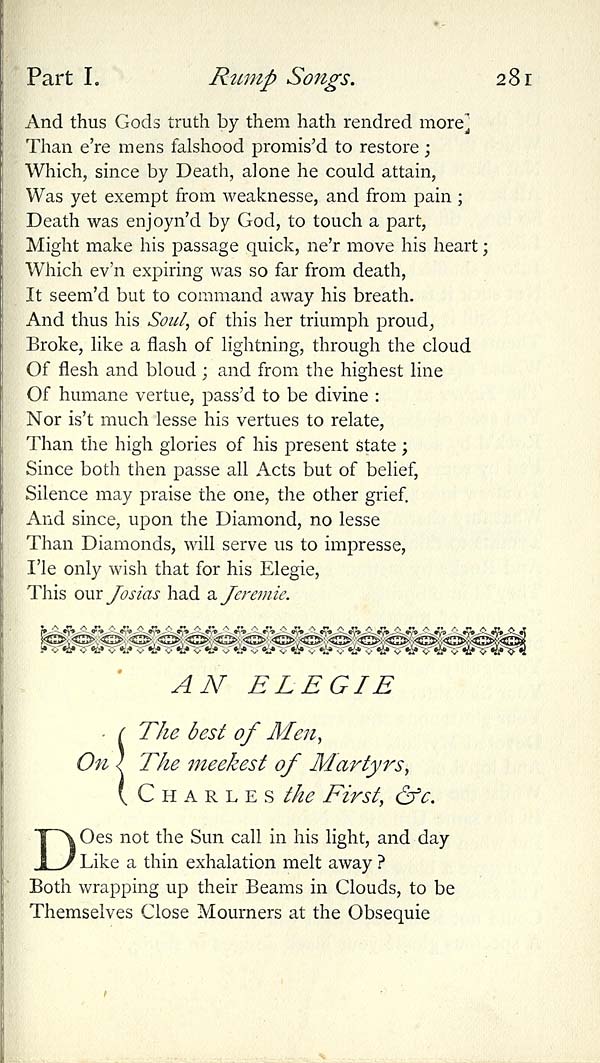 (297) Page 281 - Elegie On The Best Of Men, The Meekest Of Martyrs 