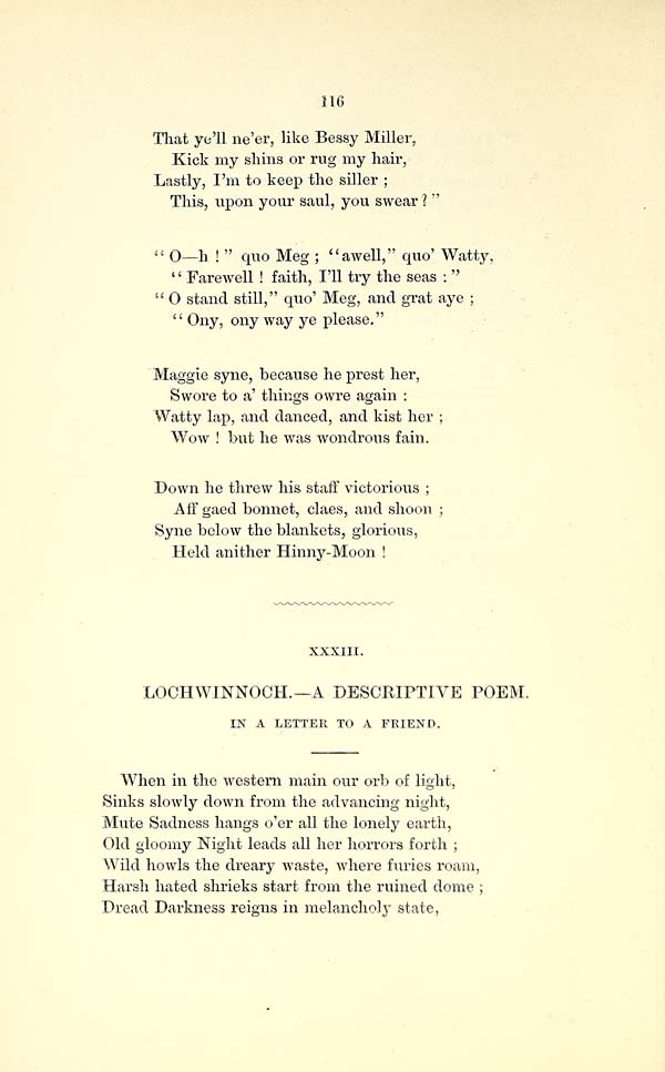 (134) Page 116 - Lochwinnoch. - A descriptive poem. In a letter to a friend