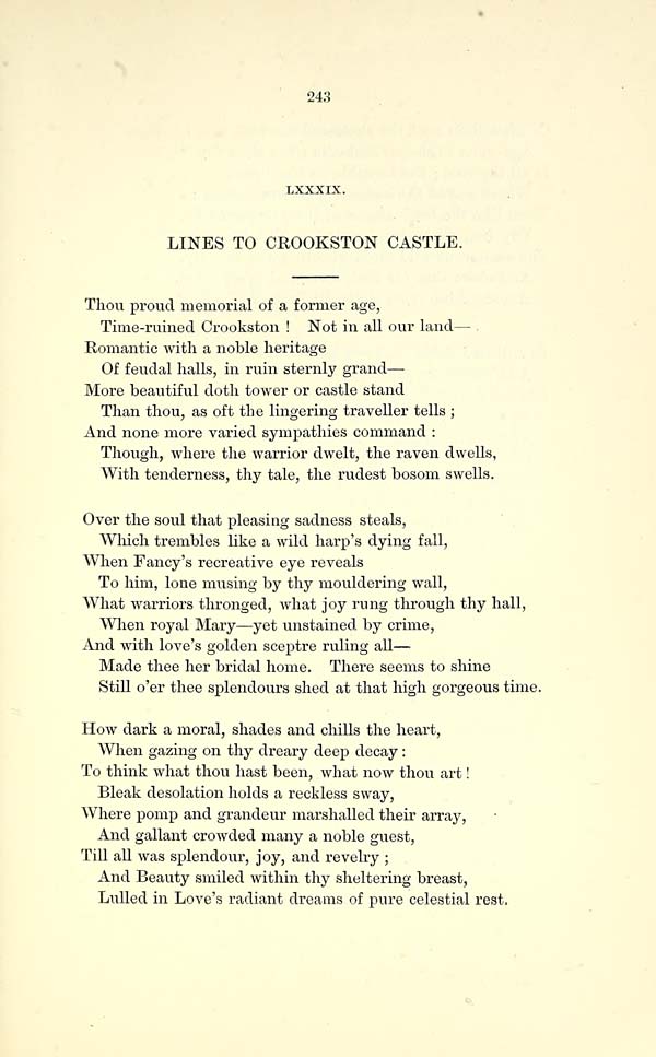 (261) Page 243 - Lines to Crookston castle