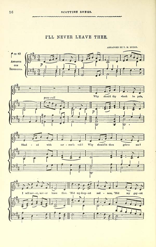 (30) Page 16 - I'll Never Leave Thee - Glen Collection Of Printed Music 