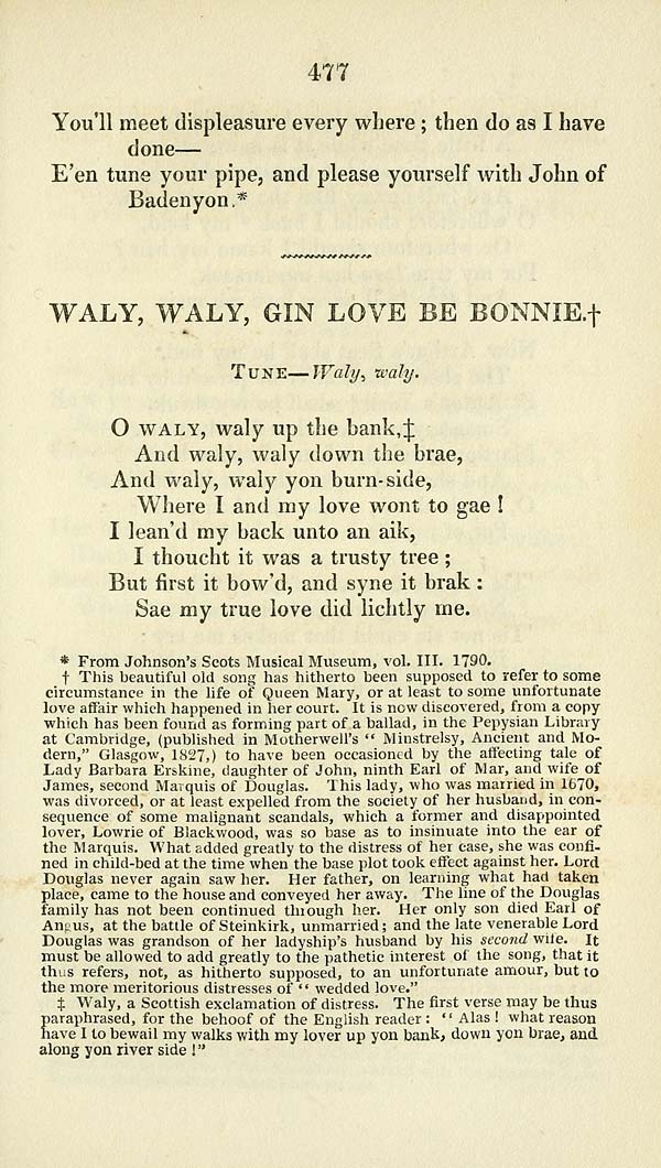 (177) Page 477 - Waly, waly, gin love be bonnie