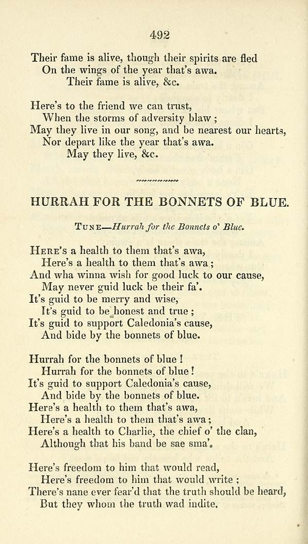 (192) Page 492 - Hurrah for the bonnets of blue