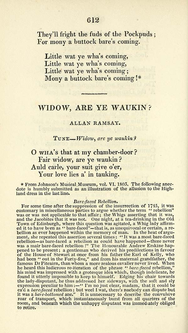 (312) Page 612 - Widow, are ye waukin