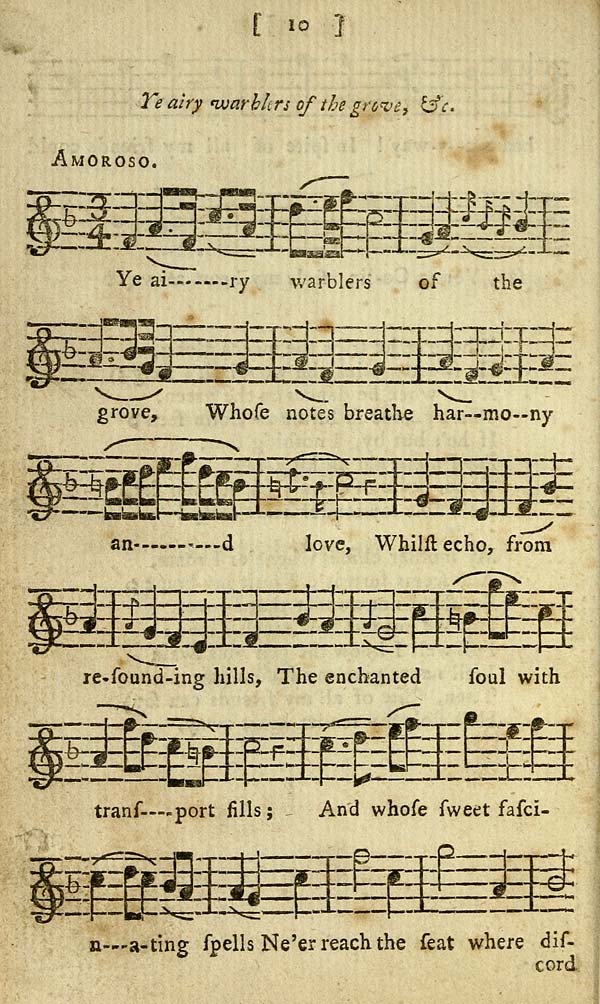 (24) Page 10 - Ye airy warblers of the grove, &c