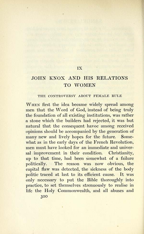 (316) Page 300 - IX. John Knox and his relations to Women