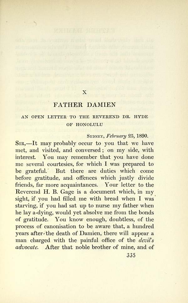 (351) Page 335 - Father Damien: an open letter