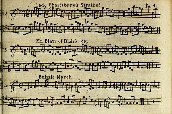 (31) Page 21 - Lady Shaftsbury's strathsy. [i.e. strathspey]