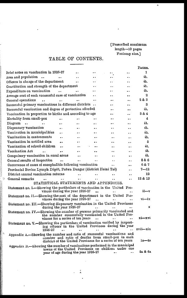 (5) Table of contents - 