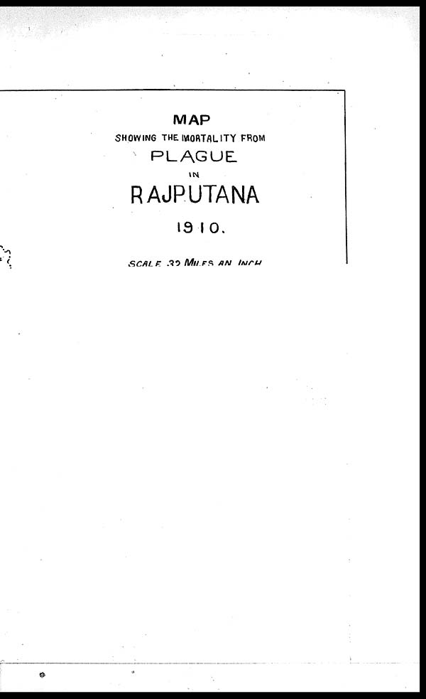 (19) Foldout closed - Map showing the mortality from plague in Rajputana 1910