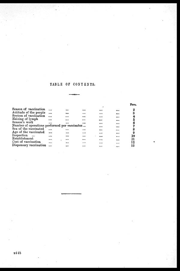 (3) Table of contents - 