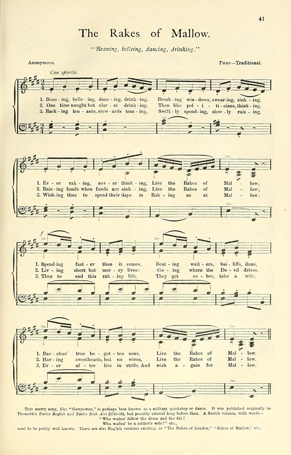 (55) Page 41 Rakes of Mallow Glen Collection of printed music