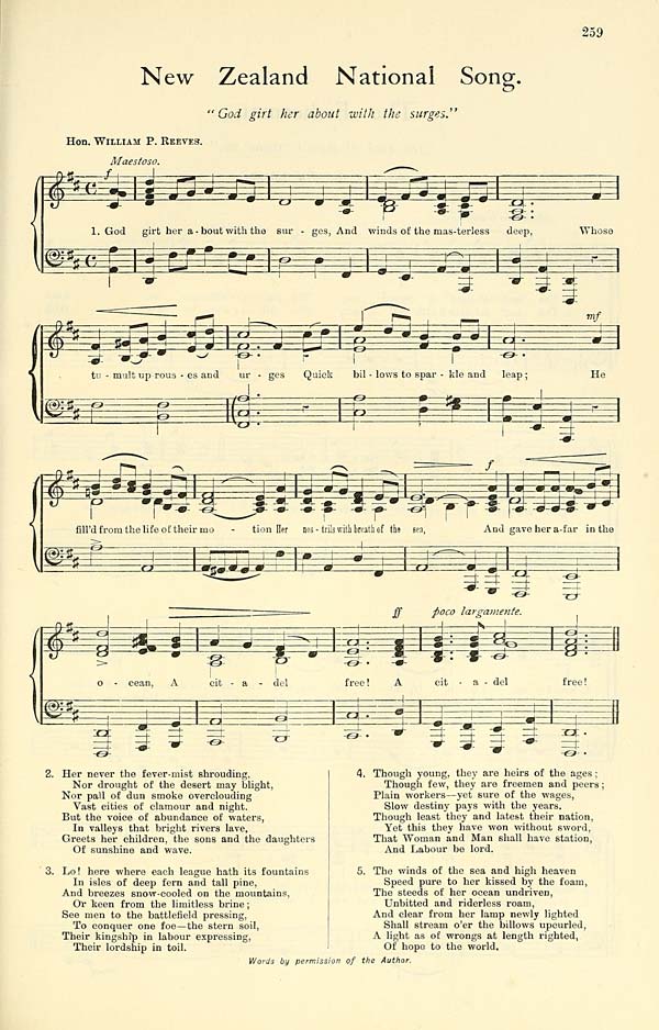 (273) Page 259 - New Zealand national song