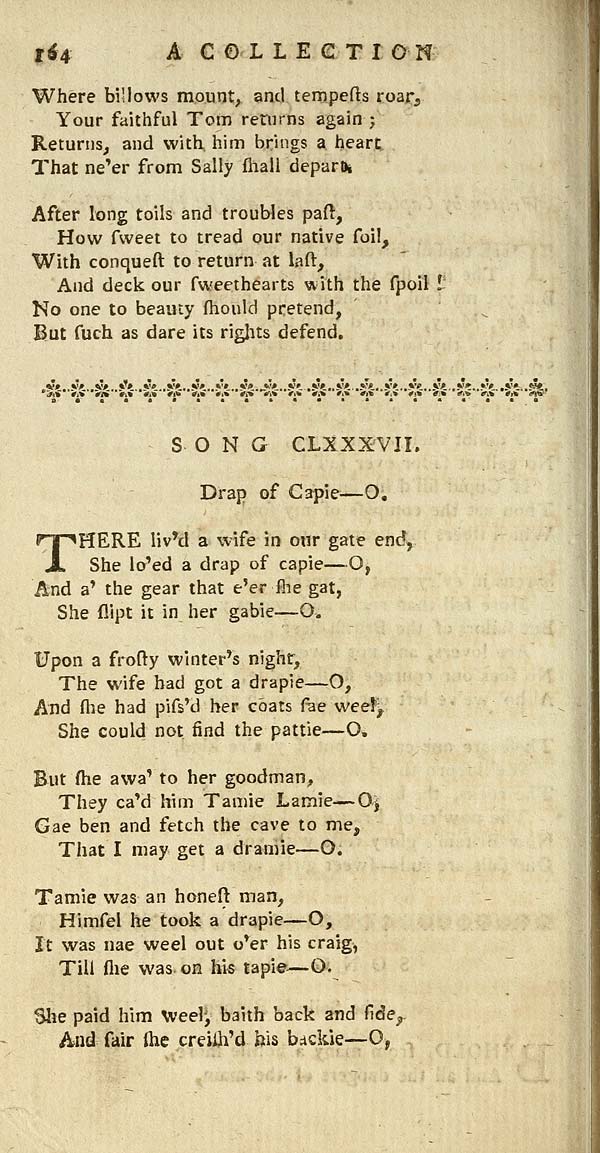 (186) Page 164 - Drap of capie, O