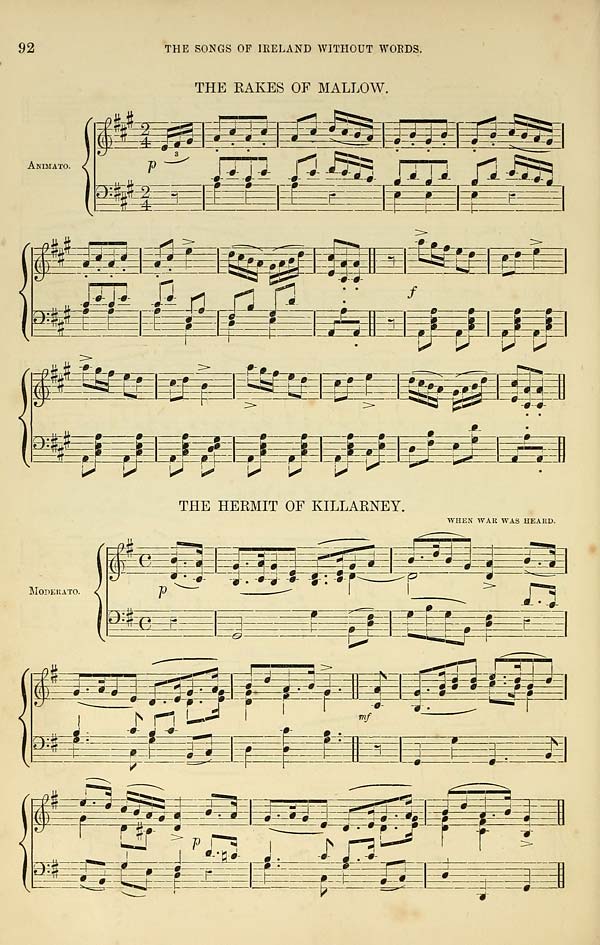 (122) Page 92 Rakes of Mallow Glen Collection of printed music