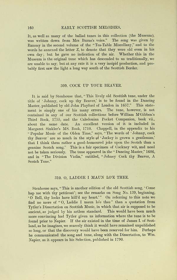 (182) Page 160 - Cock up your beaver - Glen Collection of printed music ...