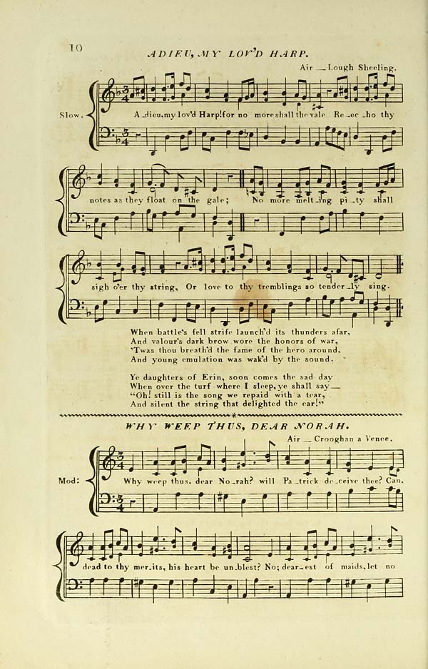 (26) Page 10 - Adieu, my lov'd harp