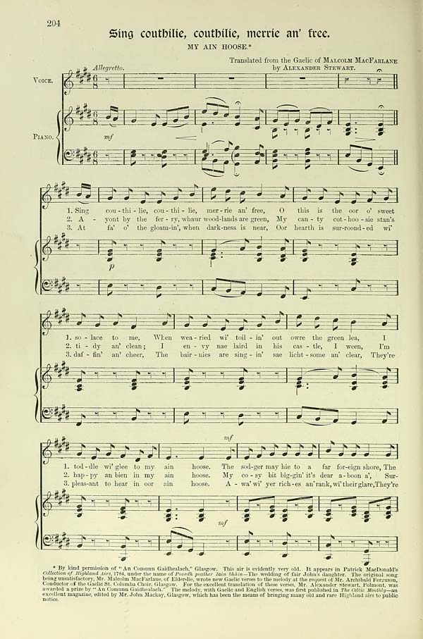 (224) Page 204 - Sing couthilie, couthilie, merrie an' free
