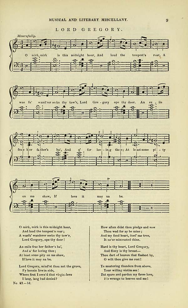 (701) Page 9 - Lord Gregory - Glen Collection of printed music ...