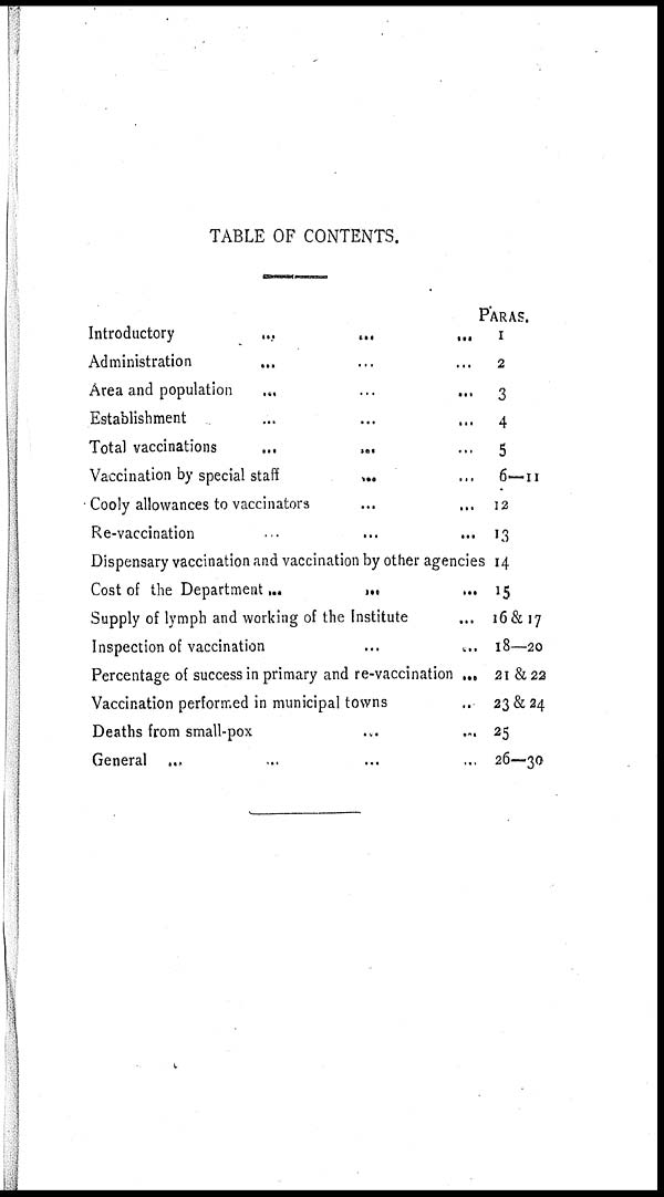 (9) Table of contents - 