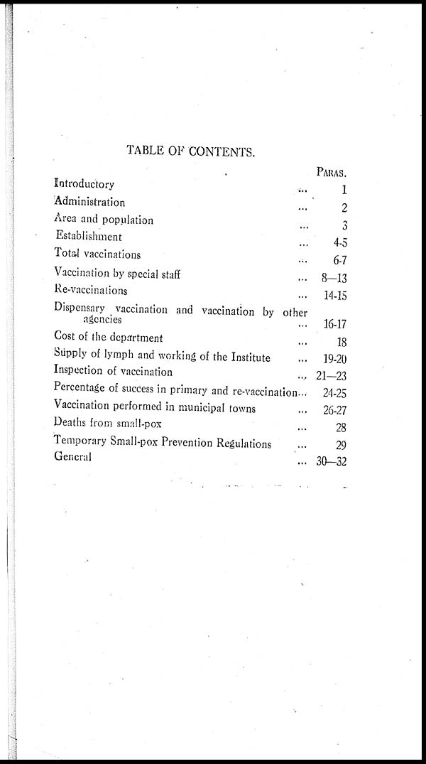 (9) Table of contents - 