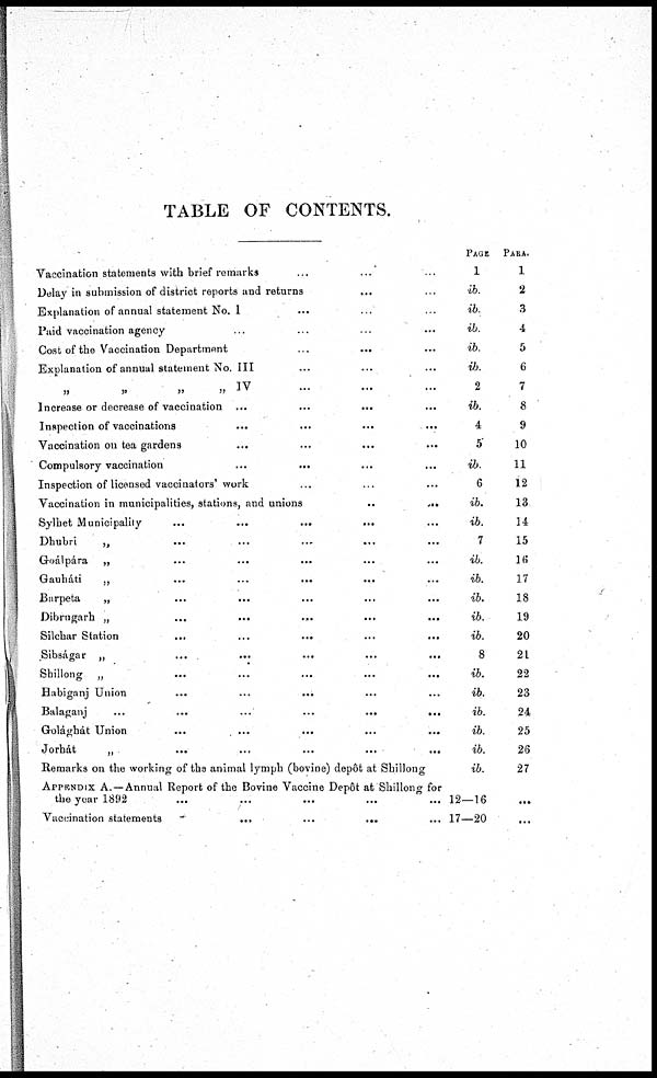 (10) Table of contents - 