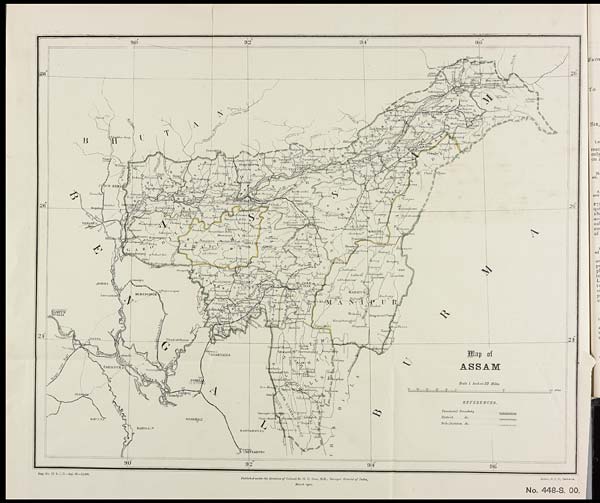 (10) Foldout open - Map of Assam 1900