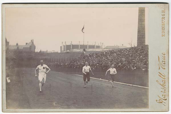 Photograph of a racing event at Powderhall, Edinburgh
