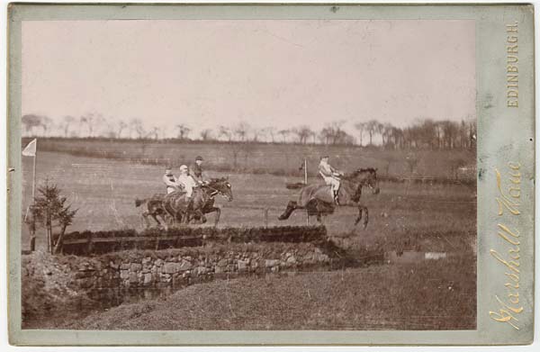 Photograph of a point to point event at Oatridge, West Lothian