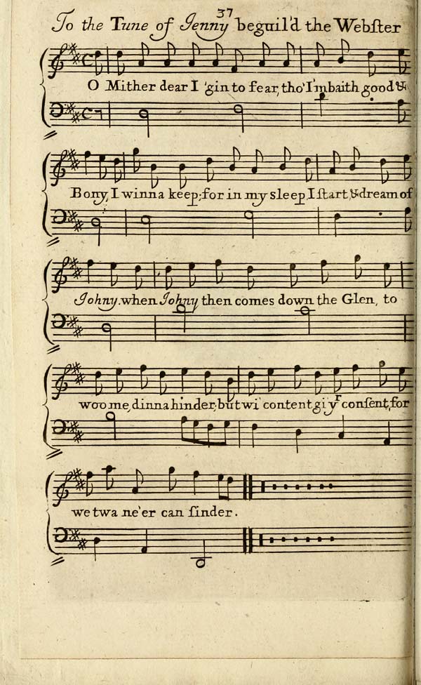 (166) Score 37 - O mither dear I gin to fear