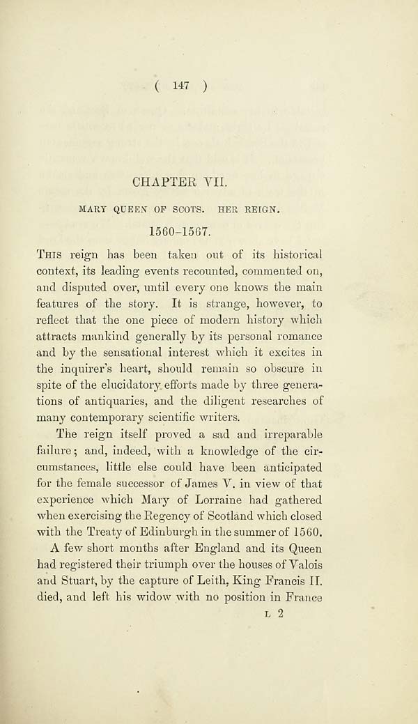 (185) Page 147 - Mary Queen of Scots --- Her reign, 1560-1567