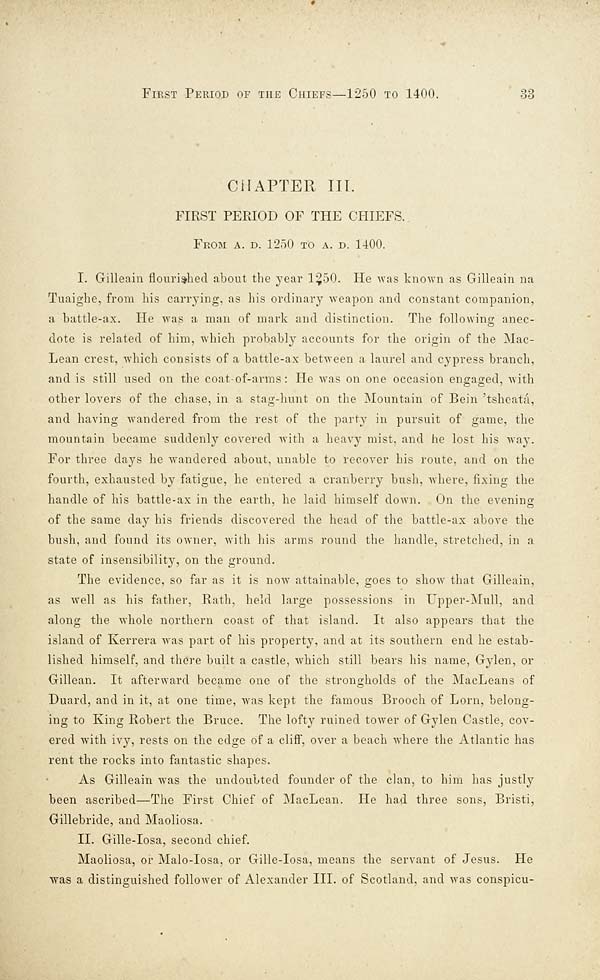 (39) Page 33 - First period of the Chiefs, from A.D. 1250 to A.D. 1400
