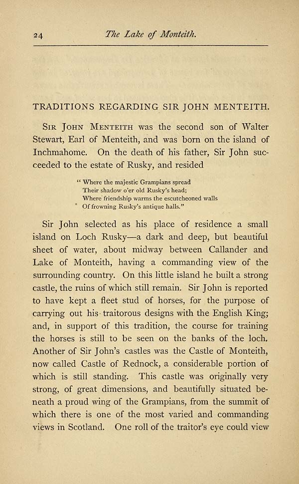 (38) Page 24 - Traditions regarding Sir John Menteith