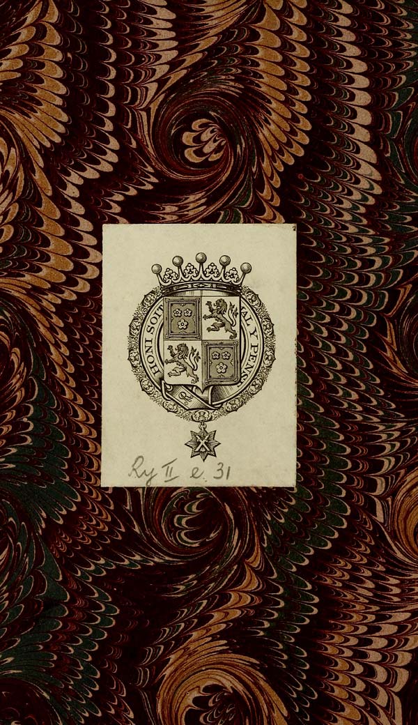 (2) Armorial bookplate - 