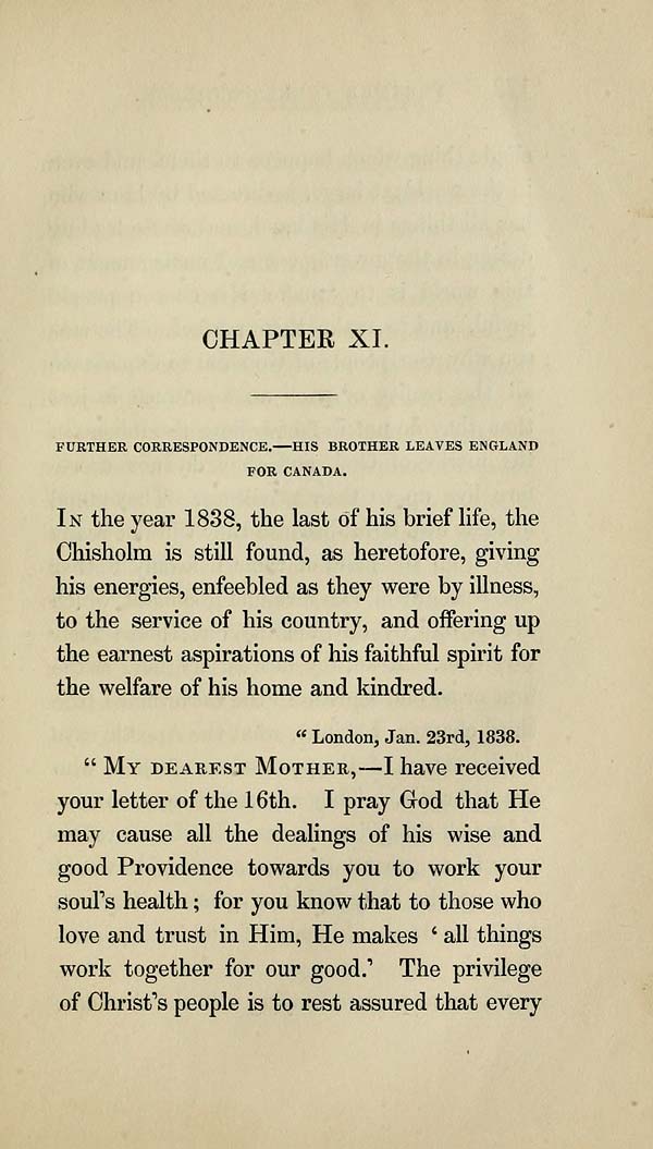 (185) Page 171 - Further correspondence --- his brother leaves England for Canada