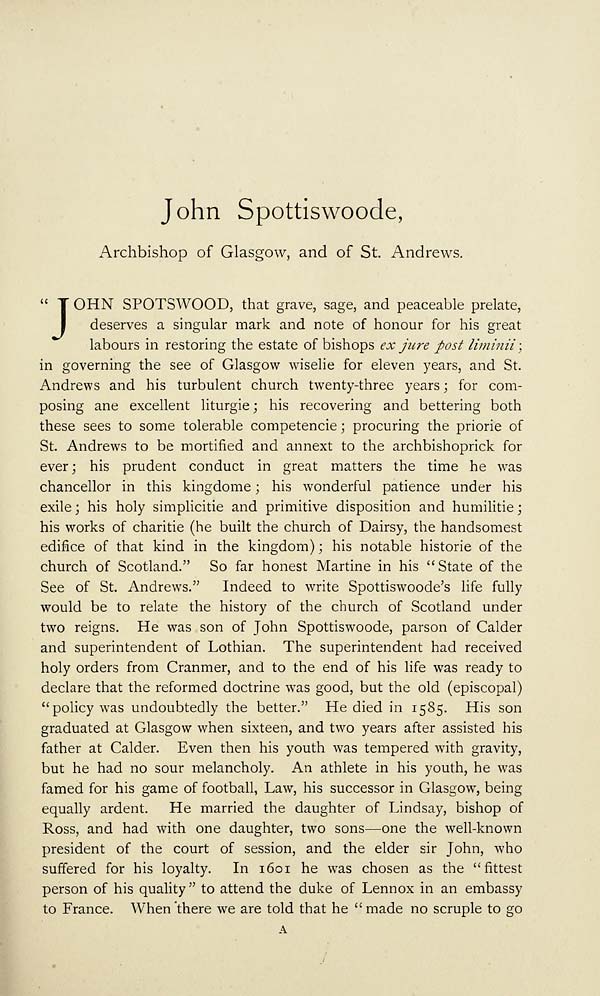 (21) [Page 1] - John Spottiswoode, Archbishop of St Andrews