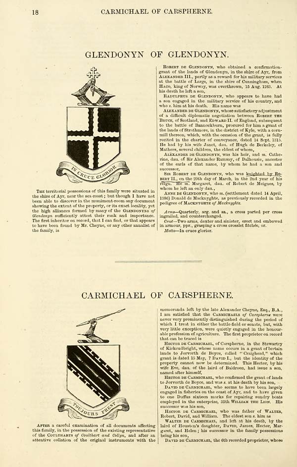 (24) Page 18 - Glendonyn of Glendonyn; Carmichael of Carspherne