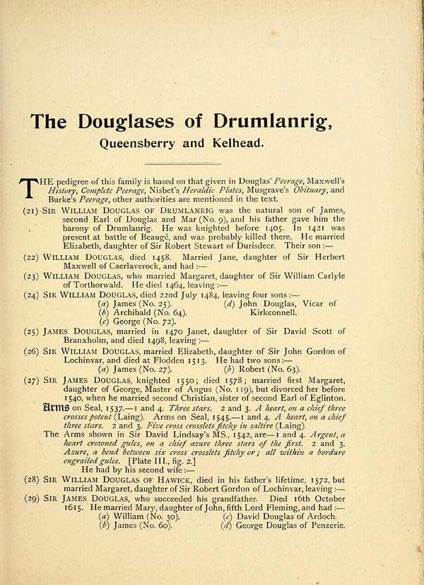 (27) Page 19 - Douglases of Drumlanrig, Queensberry and Kelhead