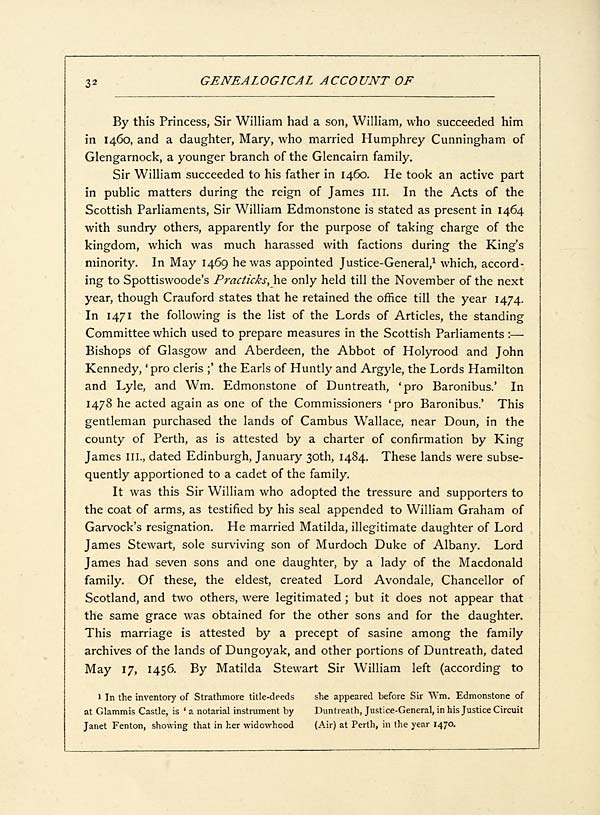 (50) Page 32 - Sir Williamd Edmonstone of Duntreath --- 1460-1482